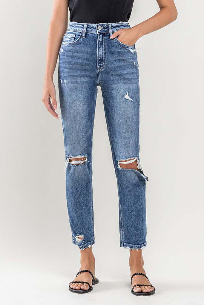 Distressed Mom Stretch Jeans (sale)